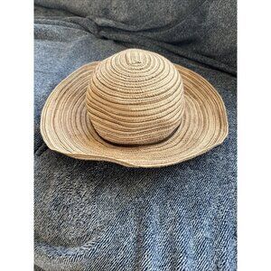 REI Tan Nrown Woven Sun Hat Women’s Size One Size Packable Beach Cruise Hiking